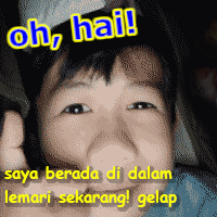 Saya berada di dalam lemari